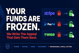 recover your frozen funds from stripe, paypal, wise or any payment platform