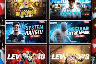 design viral gaming youtube thumbnails for valorant pubg cod
