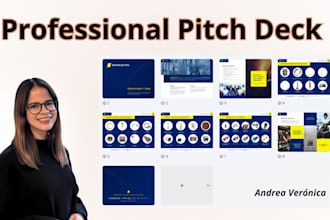 design a professional business presentation or corporate pitch deck