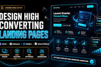 design carrd unbounce heyflow unicorn platform landing page website development