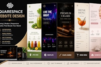 design squarespacejuice bar nightlife cigar website drink menu cosmetic clinic