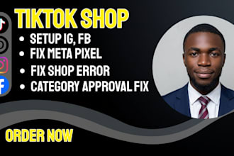 setup tiktok shop approval and fix meta pixel fulfillment errors for shopify