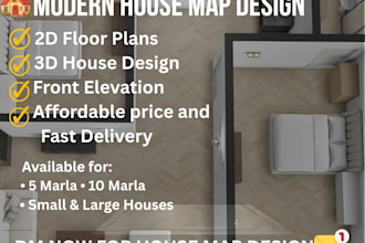 design 2d and 3d house floor plan professionally