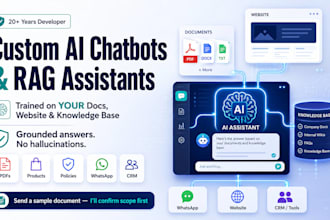 build a custom ai chatbot or rag assistant trained on your data