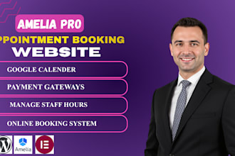 setup wordpress amelia booking plugin, for hotel travel, appointment booking