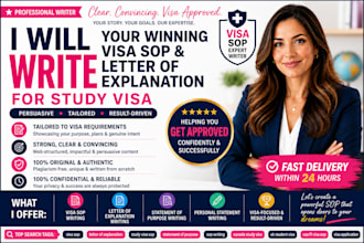 edit your winning visa sop and letter of explanation for study visa