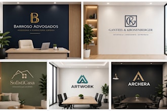 design realistic zoom virtual background, office mockup, google meet with logo