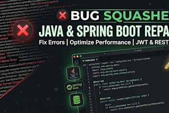 debug and fix your java spring boot errors and API issues