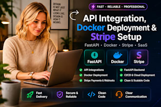 integrate apis, deploy docker containers and connect stripe to your app