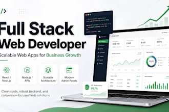be your full stack web developer for scalable web apps and business growth