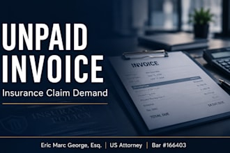 draft a US insurance settlement or unpaid invoice demand letter as US attorney