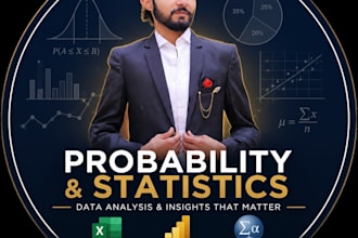 do probability and statistics using power bi , excel, spss