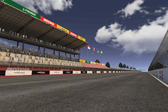 revamp 3d race track, tarmac driveway, track scenery, autodrome, raceway render