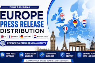 do europe press release distribution in UK france germany netherlands newswire