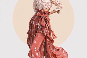 create fashion design illustration and technical drawing