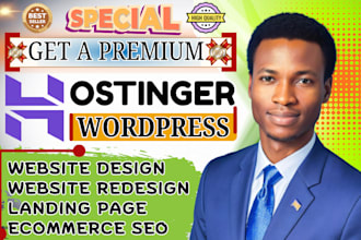 design, redesign hostinger ecommerce website for godaddy, wix, wordpress website