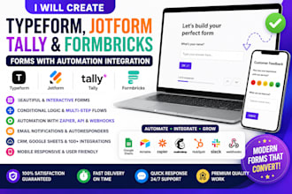 create typeform jotform tally and formbricks forms with automation integration