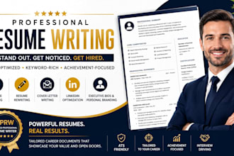 write a powerful resume cover letter and ats friendly CV