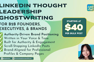 write linkedin posts for b2b founders and executives