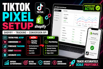setup tiktok pixel shopify conversion API and event tracker