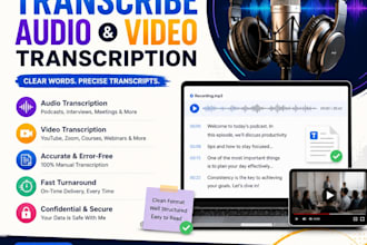 transcribe audio and do video transcription