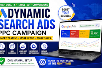 create high converting google dynamic search ads PPC campaign for shopping ads