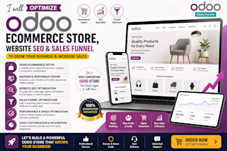optimize odoo ecommerce store, website SEO and sales funnel