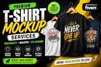 do t shirt mockups and graphic design