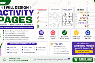 create fun educational activity pages for kids
