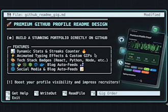 design a stunning github profile readme with badges, stats, and animations