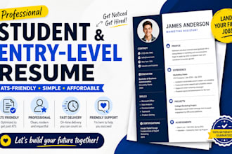 create an ats friendly student and entry level resume