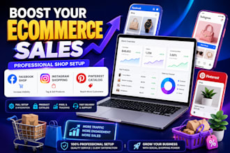 set up facebook shop instagram shop and pinterest catalog for your busines