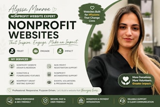 desig a nonprofit, charity, and donation fundraising website development