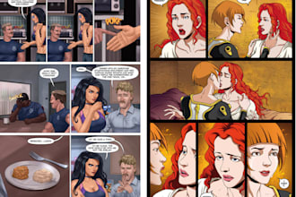 draw comic book nsfw comic strips superhero character design mascot branding