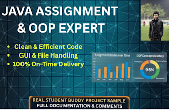 solve java programming assignments, oop tasks, and debug code