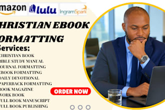 do christian book formatting, KDP book formatting and christian ebook editing