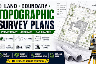 prepare land, boundary and topographic survey plans for permits