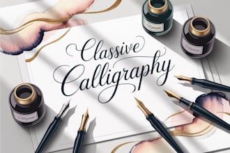 design cursive logo, handwritten typography and elegant calligraphy
