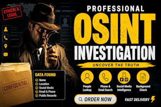 conduct professional osint investigations and social media research