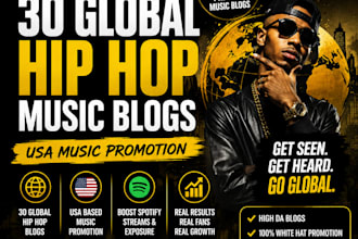 promote music on 30 global hip hop music blogs USA music promotion spotify music