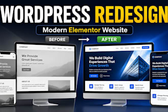 redesign or rebuild your wordpress website with elementor