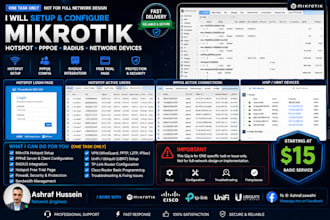 fix mikrotik, unifi, cisco, pppoe, hotspot and network issues