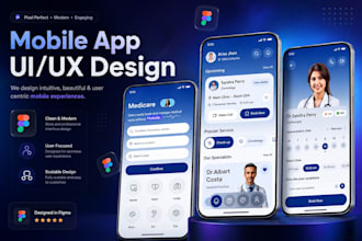 design mobile app UI UX in figma, mobile ui ux, app design,