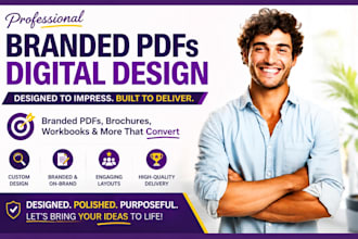 create branded pdfs digital brochures assignments  freebies workbook design