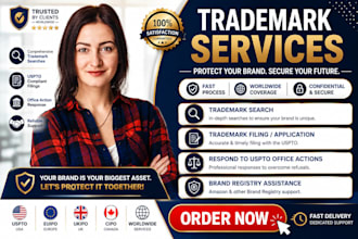 do trademark research and filing in the UK, europe, usa registration