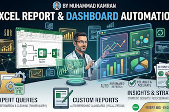 automate excel reports dashboards and data analysis using power query