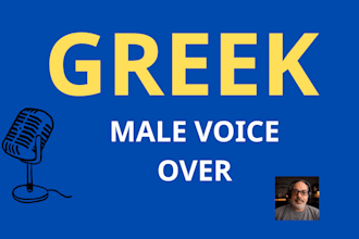 be your professional greek male voice actor and narrator