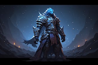 do a unique dnd horror character art , dnd fantasy charecter