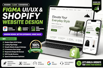 design modern figma website UI UX design and landing page shopify website design