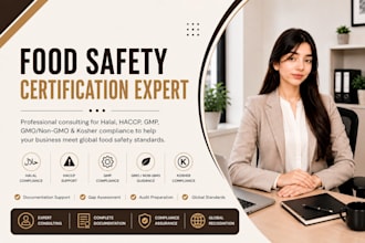 provide halal haccp gmp gmo nongmo kosher food compliance